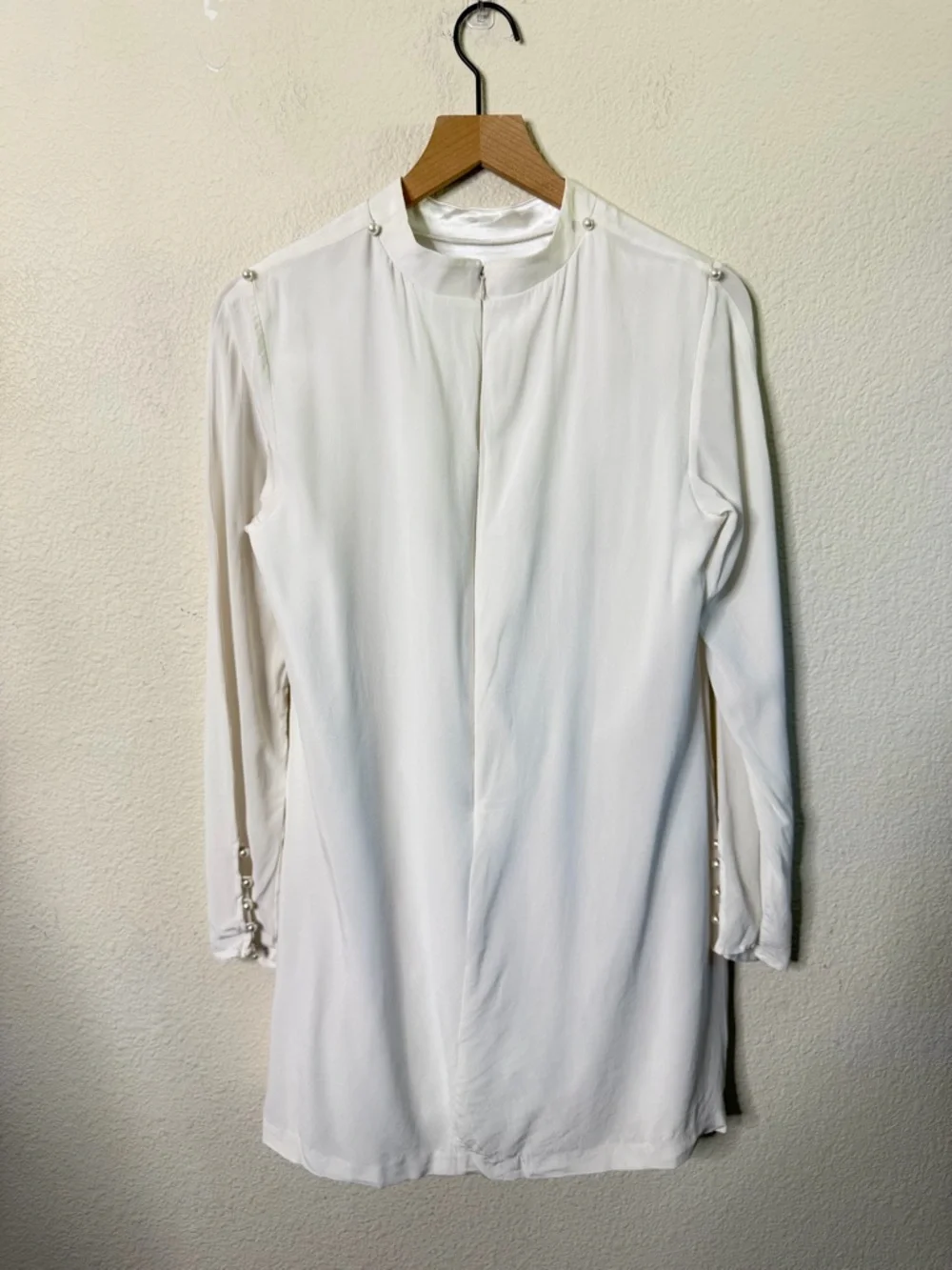 Daughters of Simone GaGa- 60s Mod Mini Wedding Dress Silk Womens Size L